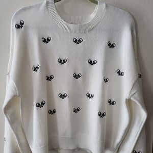 JESSICA SIMPSON White Pickleball  Women's Sweater Size XL